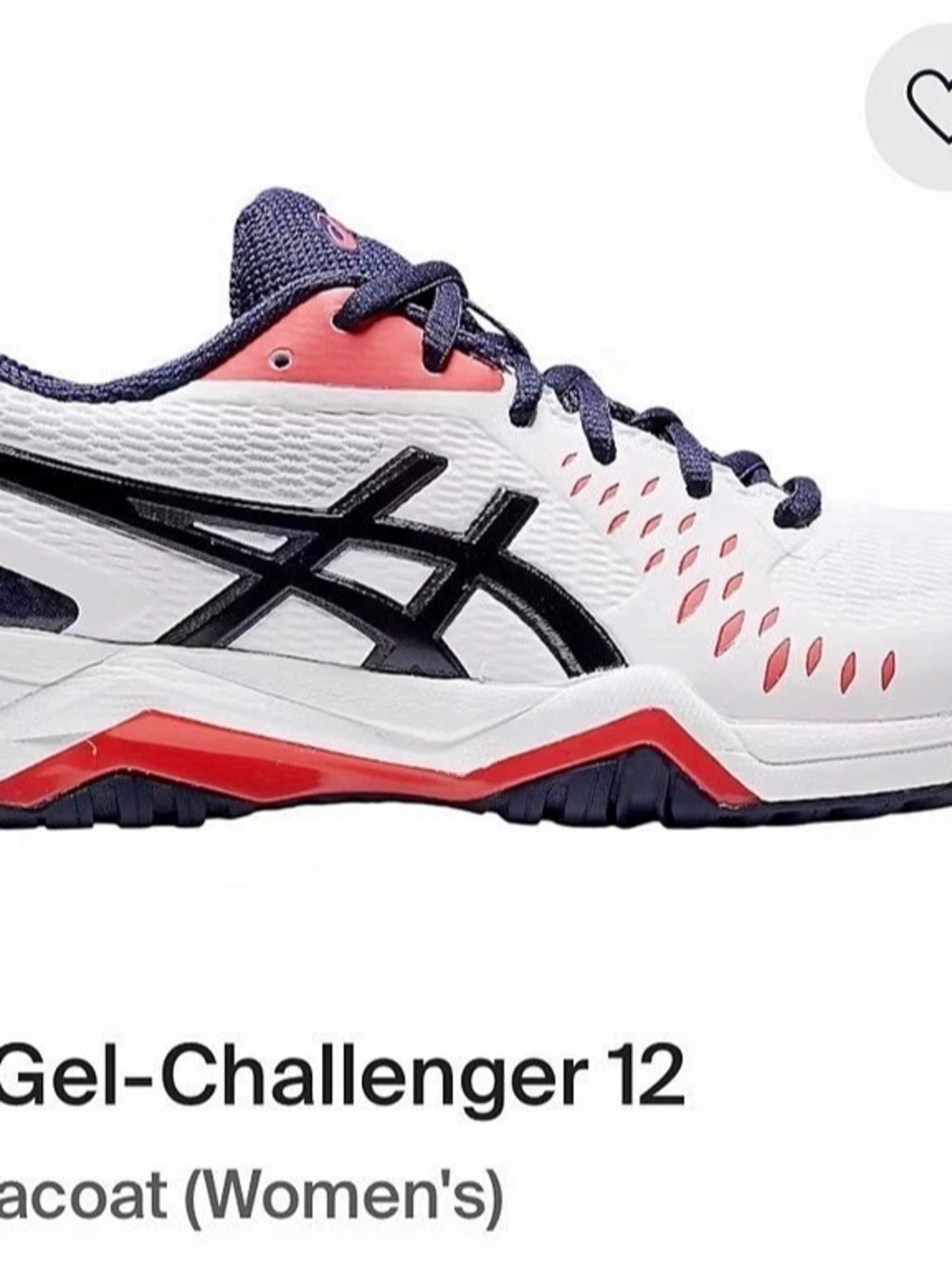 ASICS Gel-Challenger 12 Women's Tennis 🎾 Shoes White & Pink US 9.5 New with box